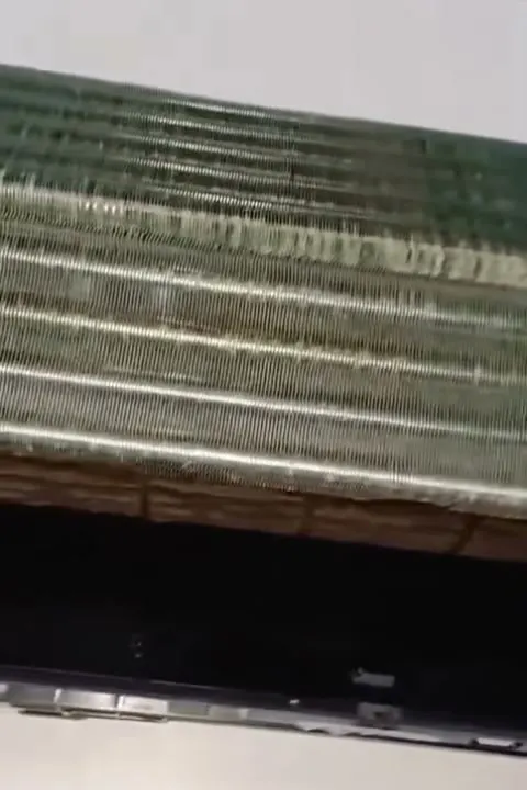 Serpentina suja antes da higienização